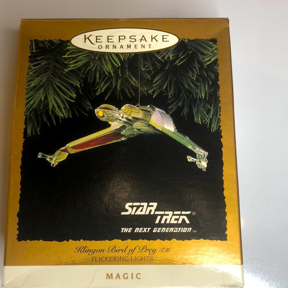 HALLMARK STAR TREK 1994 KLINGON BIRD OF PREY NEXT GEN MAGIC KEEPSAKE ORNAMENT